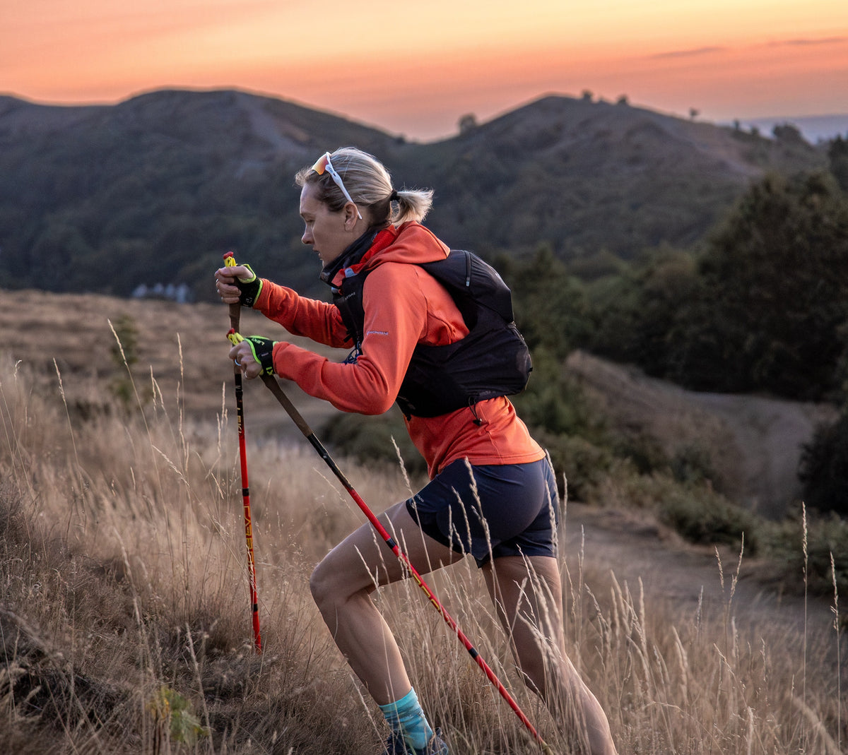 Runner on a ridge path